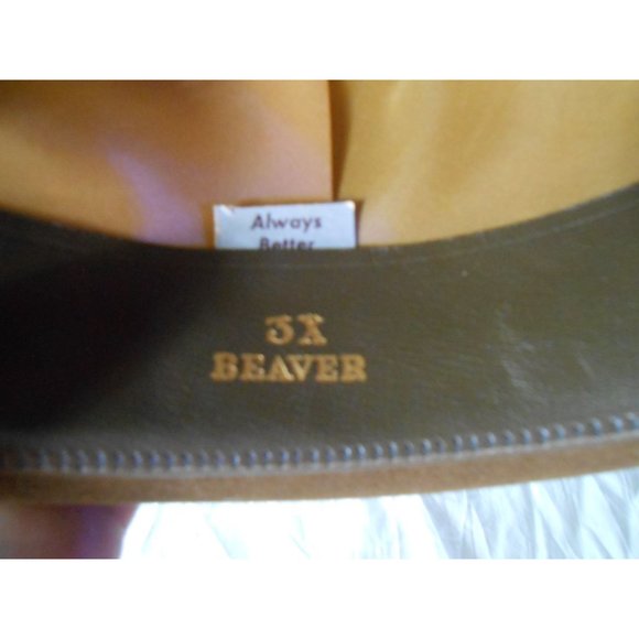 Dale Clothing Stevens Hats Registered 3X Beaver Fur Blend Hat Fedora Brown 6 7/8 - Picture 7 of 9